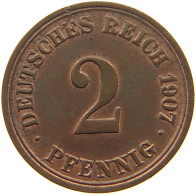 KAISERREICH 2 PFENNIG 1907 A  #c013 0321 - 2 Pfennig