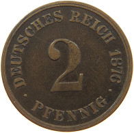 KAISERREICH 2 PFENNIG 1876 C  #s078 0029 - 2 Pfennig