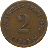 KAISERREICH 2 PFENNIG 1876 C  #s068 0401 - 2 Pfennig