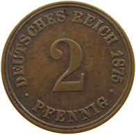 KAISERREICH 2 PFENNIG 1875 J  #a095 0623 - 2 Pfennig