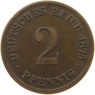 KAISERREICH 2 PFENNIG 1875 C  #a095 0621 - 2 Pfennig