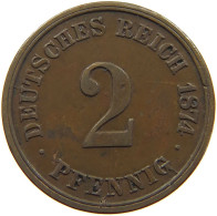 KAISERREICH 2 PFENNIG 1874 A  #a074 0591 - 2 Pfennig