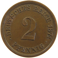 KAISERREICH 2 PFENNIG 1874 A  #a066 0699 - 2 Pfennig