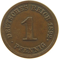 KAISERREICH PFENNIG 1892 E  #a096 0095 - 1 Pfennig