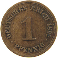 KAISERREICH PFENNIG 1892 F  #c036 0429 - 1 Pfennig