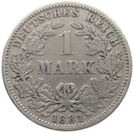 KAISERREICH MARK 1881 J  #a052 0193 - 1 Mark