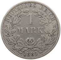 KAISERREICH MARK 1881 A  #a082 0365 - 1 Mark
