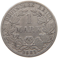 KAISERREICH MARK 1881 A  #a081 0491 - 1 Mark