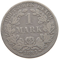 KAISERREICH MARK 1881 A  #a081 0495 - 1 Mark