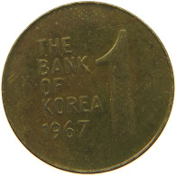 KOREA WON 1967  #s080 0377 - Corea Del Sud