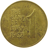 KOREA WON 1967  #s066 0825 - Corea Del Sud