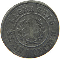 KAISERREICH PFENNIG 1915 LAGERGELD KLEIN MUNCHEN #t009 0287 - 1 Pfennig