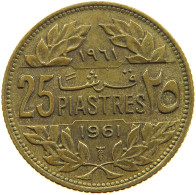 LEBANON 25 PIASTRES 1961  #a094 0567 - Libanon