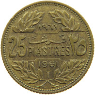 LEBANON 25 PIASTRES 1961  #a081 0109 - Liban