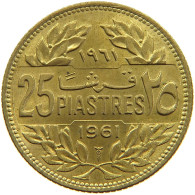 LEBANON 25 PIASTRES 1961  #a094 0555 - Liban