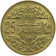 LEBANON 25 PIASTRES 1961  #a081 0107 - Libanon