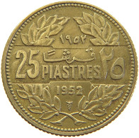 LEBANON 25 PIASTRES 1952  #c067 0389 - Liban