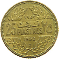 LEBANON 25 PIASTRES 1952  #a094 0561 - Liban