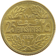 LEBANON 25 PIASTRES 1952  #c067 0385 - Lebanon