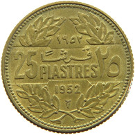 LEBANON 25 PIASTRES 1952  #a094 0565 - Libanon