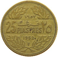 LEBANON 25 PIASTRES 1952  #a081 0101 - Libanon