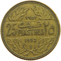 LEBANON 25 PIASTRES 1952  #a081 0105 - Liban