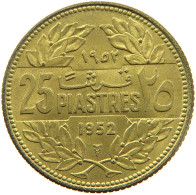 LEBANON 25 PIASTRES 1952  #a081 0103 - Liban