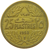 LEBANON 25 PIASTRES 1952  #a081 0061 - Libanon