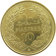 LEBANON 10 PIASTRES 1972  #a081 0289 - Lebanon