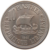 LEBANON 10 PIASTRES 1961  #c038 0043 - Lebanon