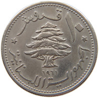 LEBANON 10 PIASTRES 1961  #a043 0597 - Libano