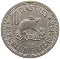 LEBANON 10 PIASTRES 1961  #a018 0227 - Lebanon