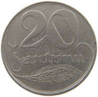 LATVIA 20 SANTIMU 1922  #a069 0699 - Latvia