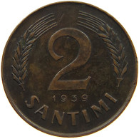 LATVIA 2 SANTIMI 1939  #c011 0203 - Letonia