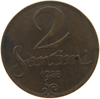 LATVIA 2 SANTIMI 1928  #a085 0699 - Latvia