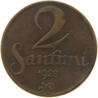 LATVIA 2 SANTIMI 1928  #a014 0205 - Lettonia