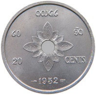 LAOS 20 CENTS 1952  #a051 0523 - Laos