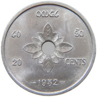 LAOS 20 CENTS 1952  #a022 0143 - Laos