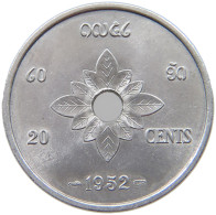 LAOS 20 CENTS 1952  #a022 0151 - Laos