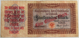 LÜBECK MILLION 1923  #alb016 0597 - 1 Miljoen Mark