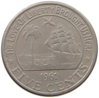 LIBERIA 5 CENTS 1961  #c071 0239 - Liberia