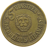 LEBANON 5 PIASTRES 1961  #a080 0755 - Libano