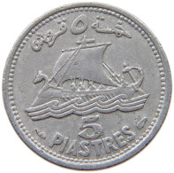 LEBANON 5 PIASTRES 1952  #s069 0455 - Libano