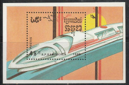 KAMPUCHEA - BLOC N°69B ** (1989) Train - Kampuchea