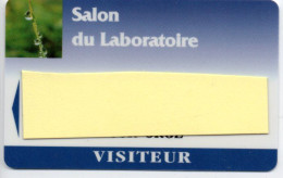 Carte Salon Badge SALON DU LABORATOIRE 1995 Card Magnétique Karte (salon 523) - Ausstellungskarten