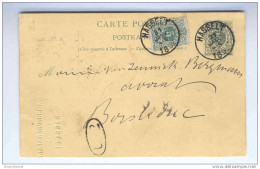 Entier Postal 5 C Chiffre Simple Cercle HASSELT 1892 - Cachet Privé En Relief Avocat Croonenbergh  -  GG421 - Cartes Postales 1871-1909