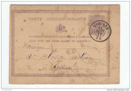 Entier Carte Postale 5 C Double Cercle GEDINNE 1877 Vers Notaire Close - Origine Manuscrite BOURSEIGNE NEUVE  --  EE539 - Cartoline 1871-1909