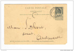 Entier 5 C Armoiries AUDENARDE 1897 - Boite Hexagonale PH - Origine Manuscrite EINE --  EE516 - Cartes Postales 1871-1909