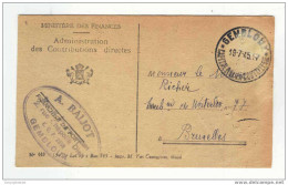 Carte De Service En FRANCHISE GEMBLOUX 1945 Vers Le Notaire Richir à BRUXELLES   --  EE405 - Zonder Portkosten