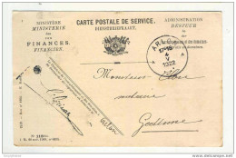 Carte De Service En FRANCHISE ARLON 1922 Vers Le Notaire Close à GEDINNE   --  EE403 - Franchigia